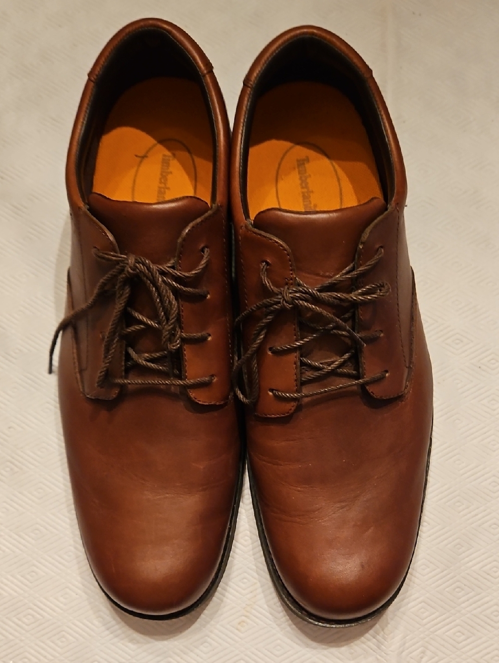 Timberland Men's Chestnut Brown Leather Derby Oxfords